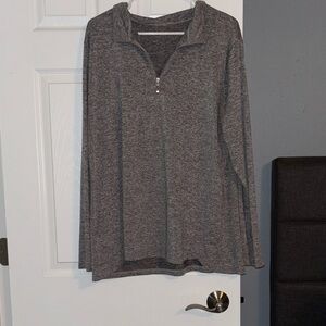 Women’s Long sleeve Gray Quarter-Zip Pullover - xxl